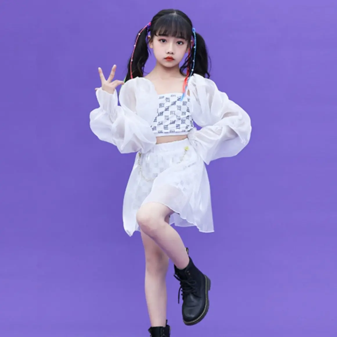 White Street Dancer Costume Dance Costume Kids Catwalk Clothing Korean Fashion Girls Jazz Dance Performance Hip Hop
White Street Dancer Costume Dance Costume Kids Catwalk Clothing Korean Fashion Girls Jazz Dance Performance Hip Hop