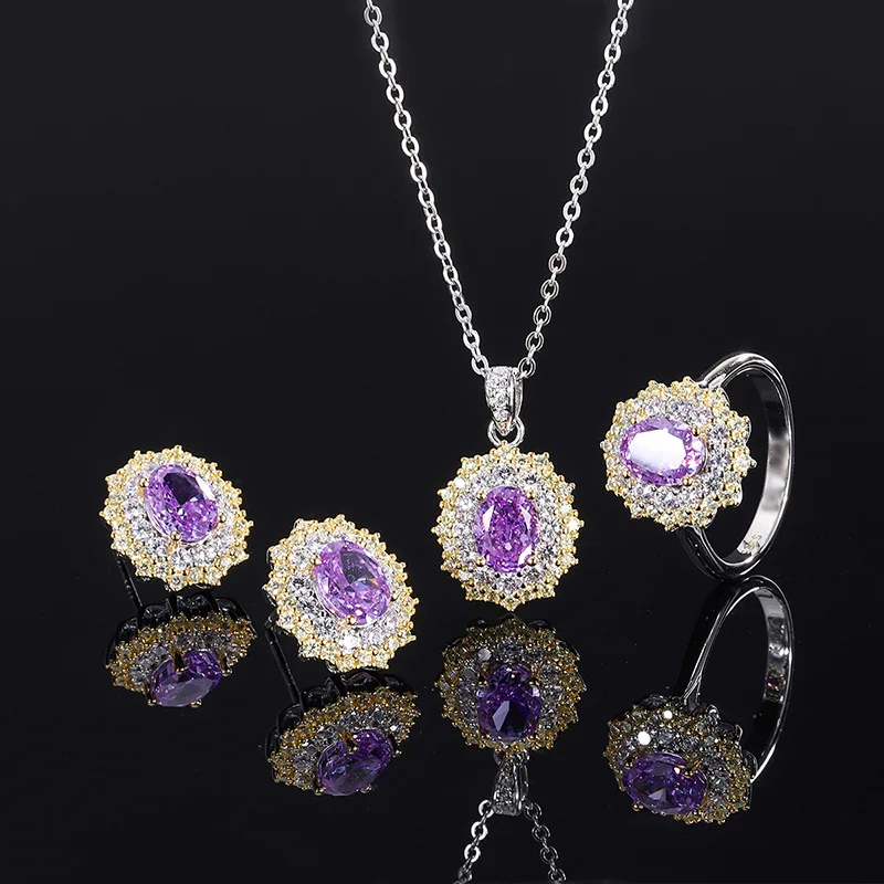 BeadsSFull Body Jewelry Set High Carbon Purple Small Pigeon Egg Color Separation Set Main6*8
BeadsSFull Body Jewelry Set High Carbon Purple Small Pigeon Egg Color Separation Set Main6*8