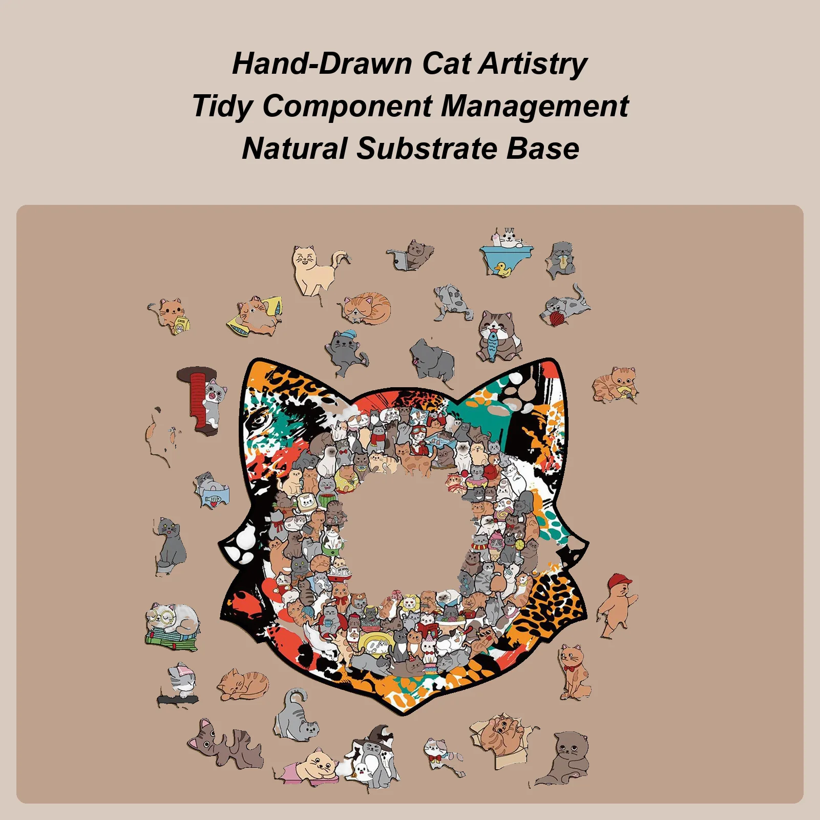 Cat Shaped Puzzle 135-Piece Wooden Educational Funny Decorative Cat Puzzle Kids Toys for Boys Girls Family Home Indoor School
Cat Shaped Puzzle 135-Piece Wooden Educational Funny Decorative Cat Puzzle Kids Toys for Boys Girls Family Home Indoor School