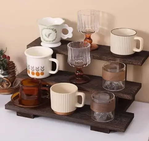 Desktop teacup shelf, ladder display stand, teapot, tea set storage rack
Desktop teacup shelf, ladder display stand, teapot, tea set storage rack