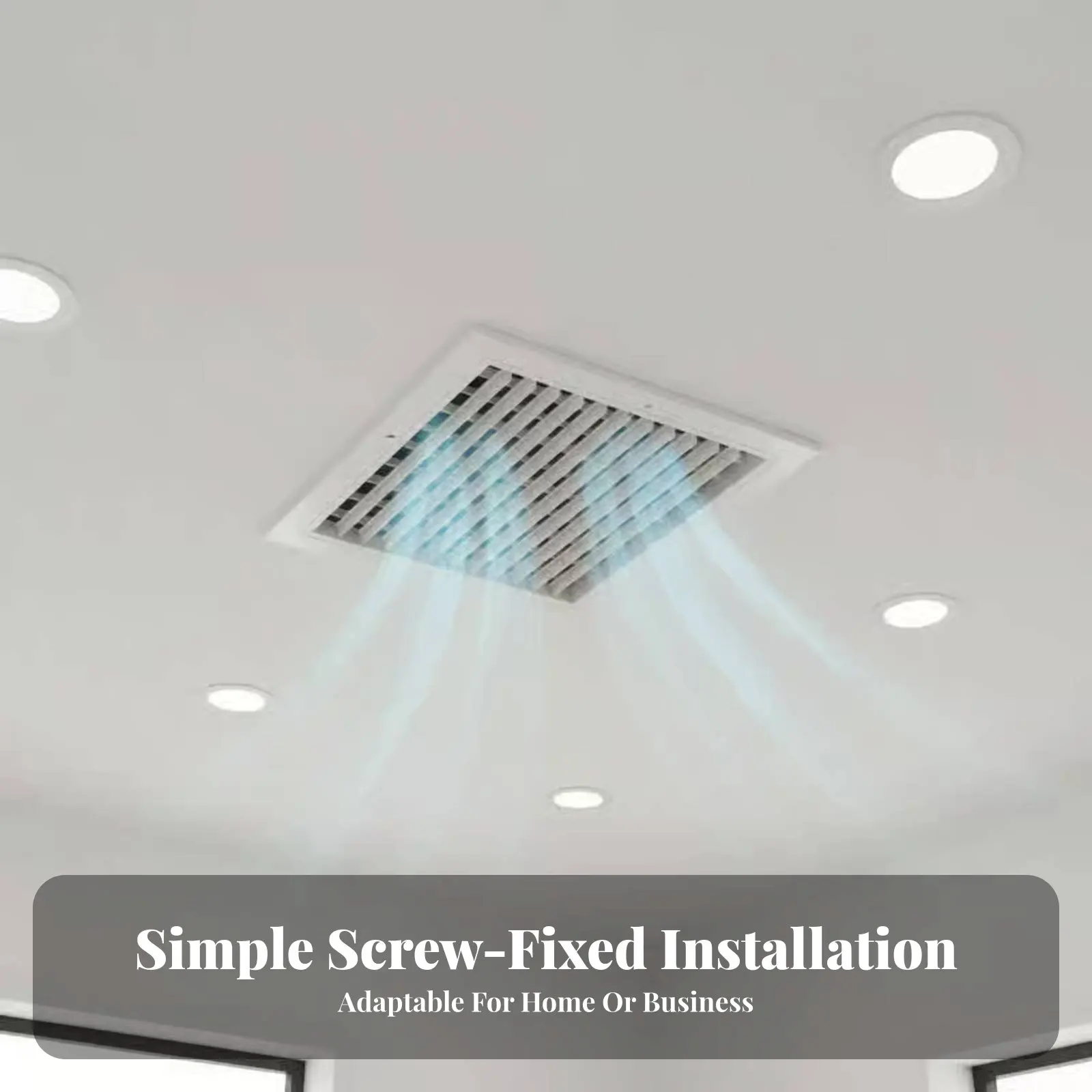 Вентиляционный колпак для центрального кондиционирования из АБС-пластика, квадратный, с двухуровневыми жалюзи, на винтах
Вентиляционный колпак для центрального кондиционирования из АБС-пластика, квадратный, с двухуровневыми жалюзи, на винтах