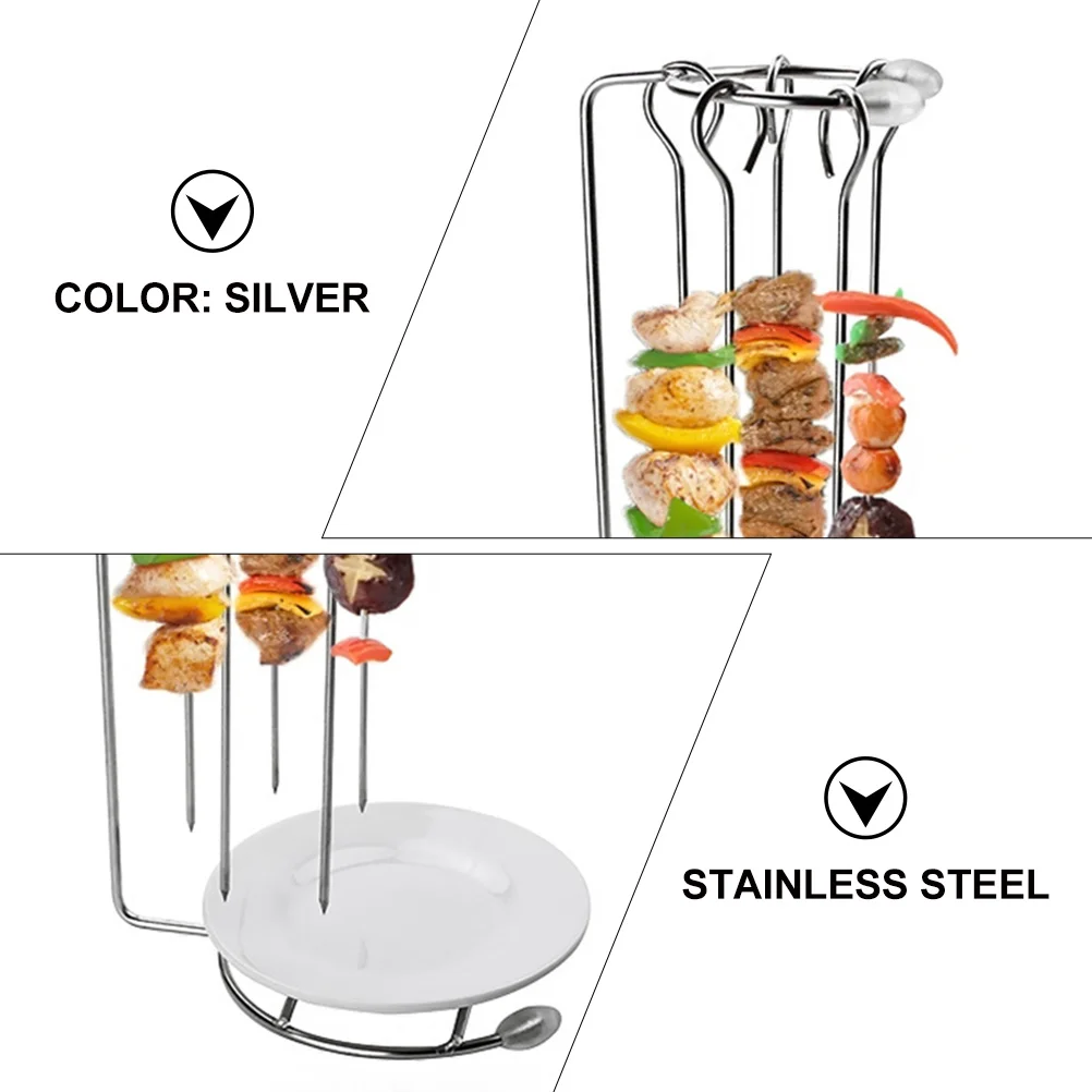 5 Skewers Stainless Steel Kebab Hanger BBQ Rack Hanging Kabob Stand Drip Tray Portable Detachable Outdoor Food Tool Kitchen
5 Skewers Stainless Steel Kebab Hanger BBQ Rack Hanging Kabob Stand Drip Tray Portable Detachable Outdoor Food Tool Kitchen