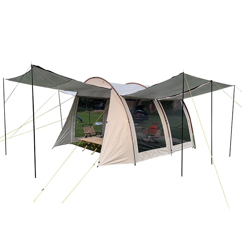 Family Outdoor Camping Tent with 1 Bedroom 2-Person Capacity Summer Oxford Fabric and Aluminum Fiberglass Poles
Family Outdoor Camping Tent with 1 Bedroom 2-Person Capacity Summer Oxford Fabric and Aluminum Fiberglass Poles