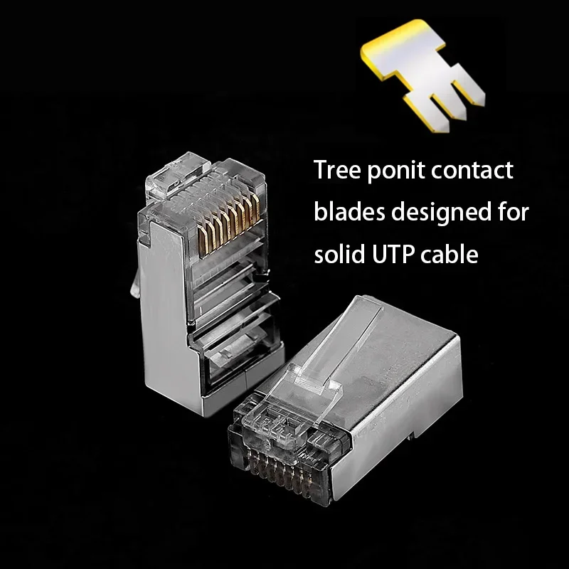 Cat5e RJ45 Plug Ethernet Cable Connector Male Network 8P8C 8Pin RJ45 stp Shielded Terminals Cat 5 Cat5 Gold Plated 100pcs
Cat5e RJ45 Plug Ethernet Cable Connector Male Network 8P8C 8Pin RJ45 stp Shielded Terminals Cat 5 Cat5 Gold Plated 100pcs