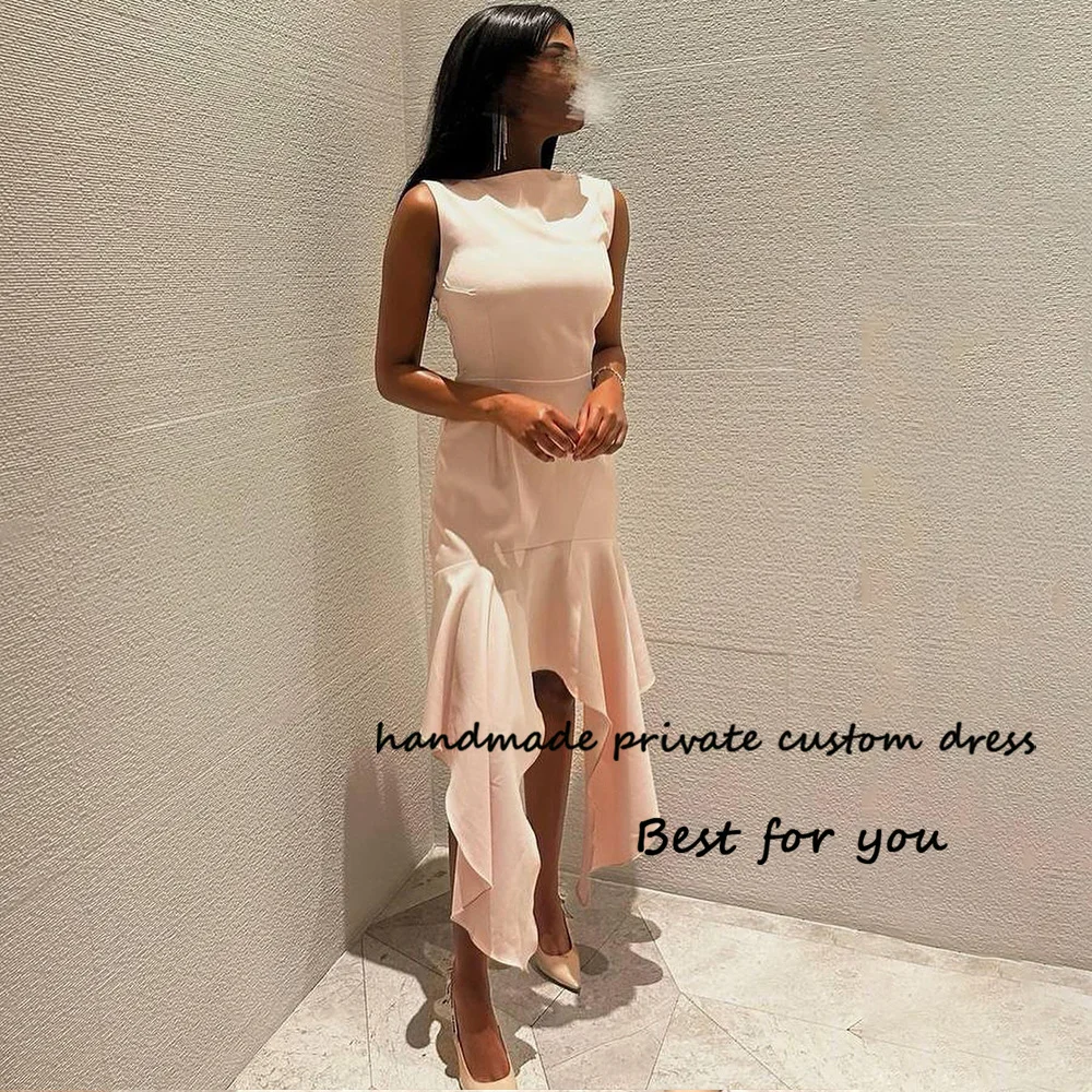 Arabic Prom Dresses Sleeveless O Neck Mono Satin Evening Party Dress Ankle Length Simple Formal Prom Gowns Zipper Back
Arabic Prom Dresses Sleeveless O Neck Mono Satin Evening Party Dress Ankle Length Simple Formal Prom Gowns Zipper Back