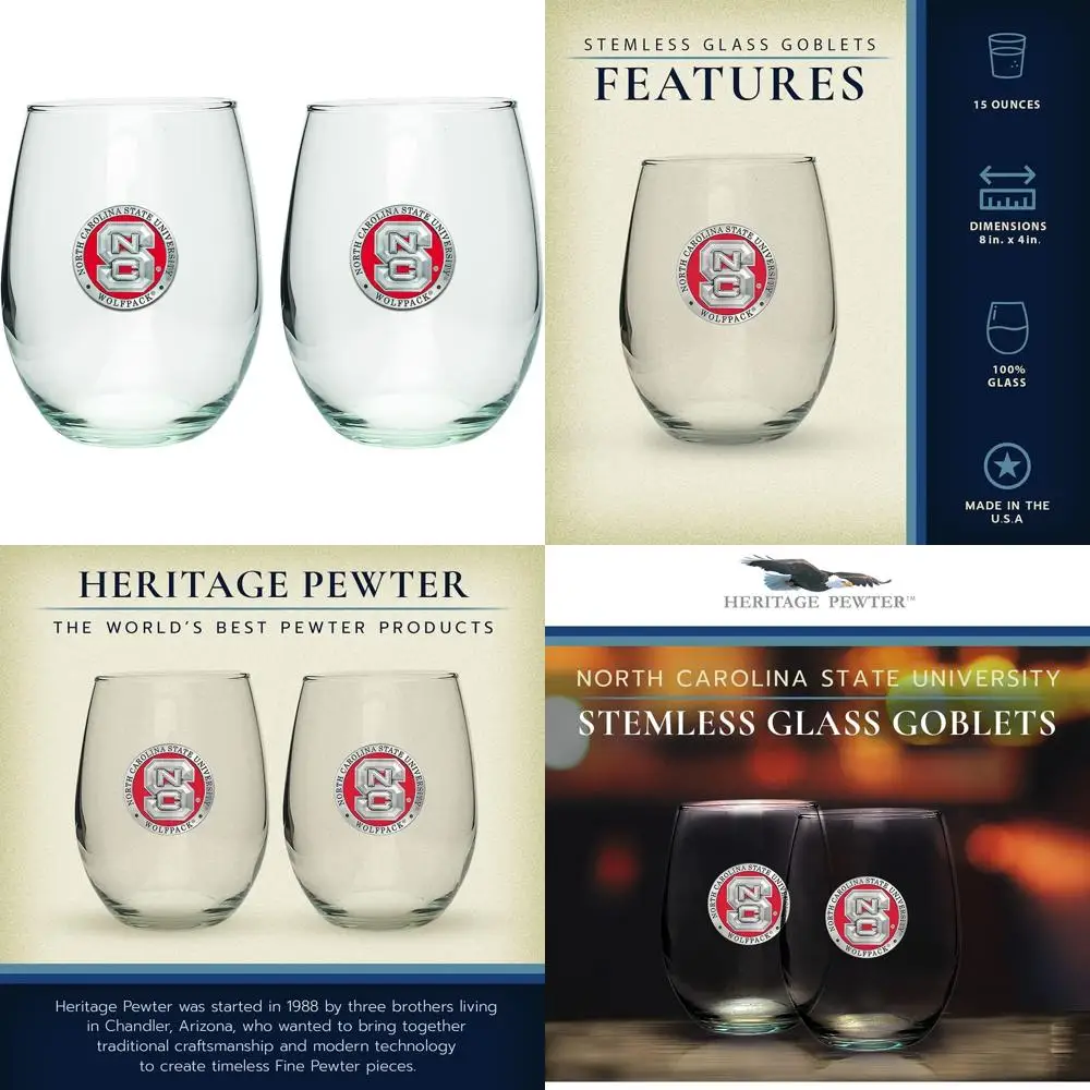 Бокалы для вина North Carolina State Wolfpack без ножки — набор из 2 штук, 450 мл
Бокалы для вина North Carolina State Wolfpack без ножки — набор из 2 штук, 450 мл