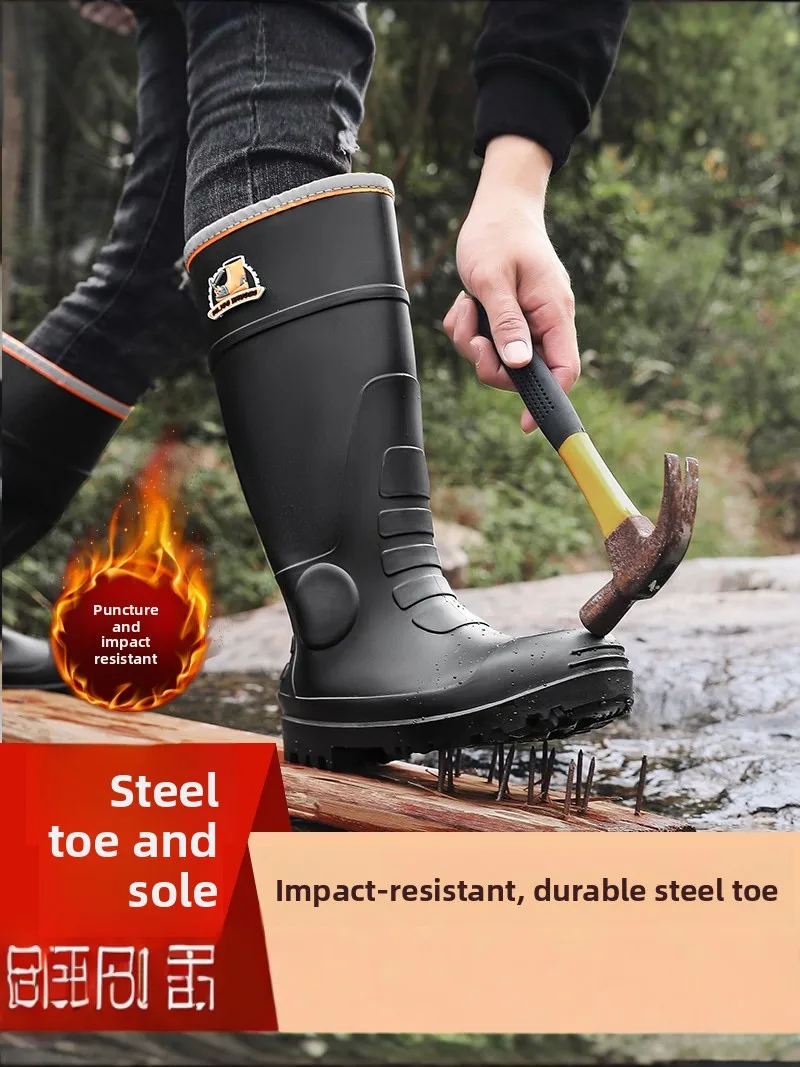 Men's Winter Fleece Lined Waterproof Anti-slip Work Boots Thick Rubber Sole Comfortable Lightweight Shoes for Construction Site
Men's Winter Fleece Lined Waterproof Anti-slip Work Boots Thick Rubber Sole Comfortable Lightweight Shoes for Construction Site