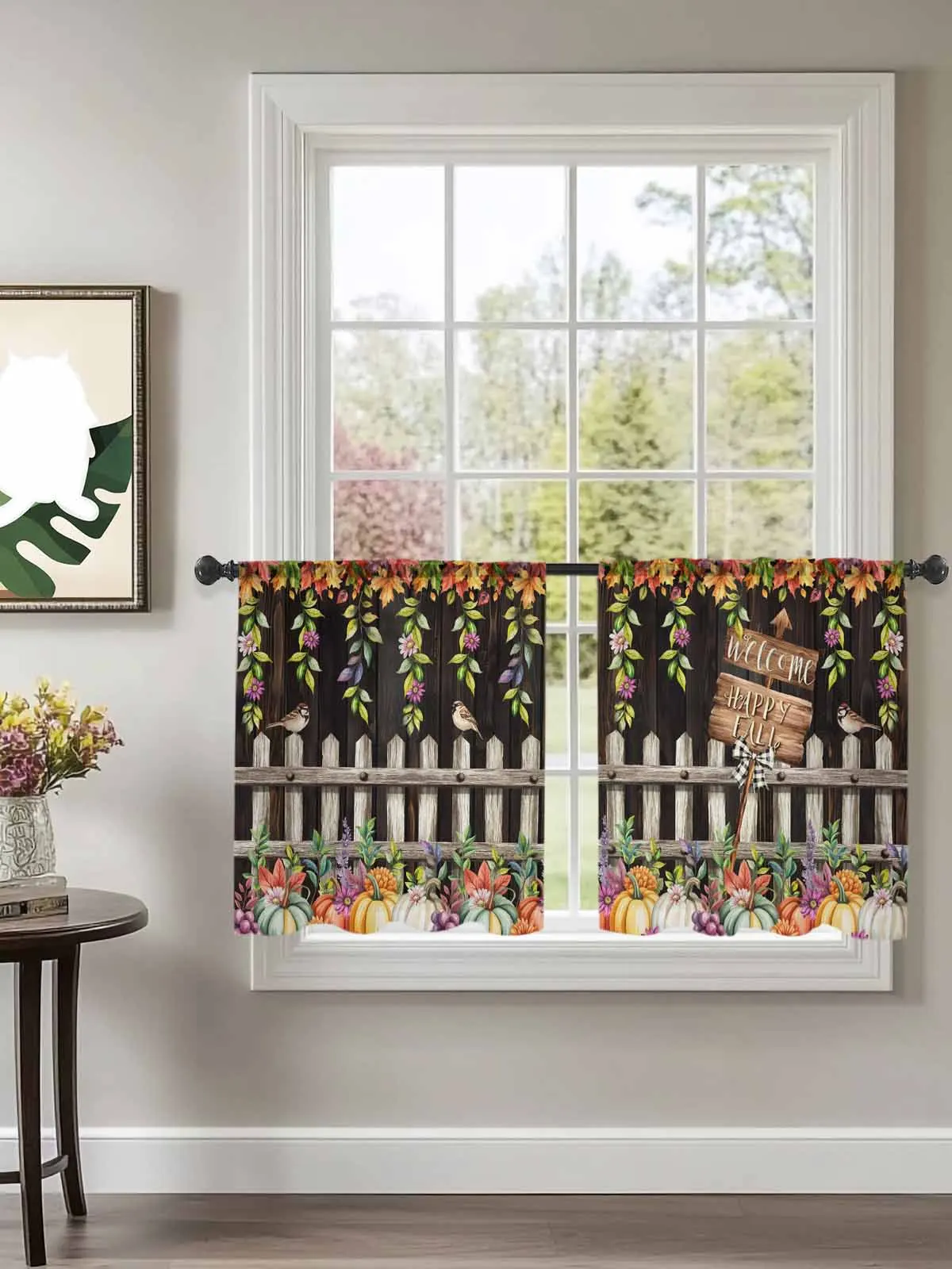 Pumpkin Fence Maple Leaf Fence Tulle Curtains For Bedroom Children Living Room Decor Sheer Curtains
Pumpkin Fence Maple Leaf Fence Tulle Curtains For Bedroom Children Living Room Decor Sheer Curtains