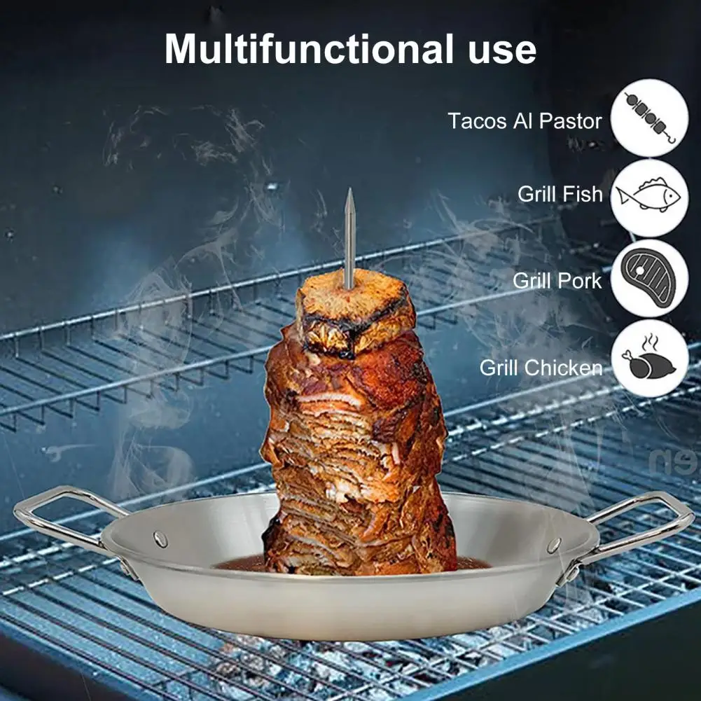 Shish Kebab Skewers Stainless Steel Vertical Skewer Stand for Grill Brazilian Spit Holder for Tacos Al Pastor Shawarma Kebabs
Shish Kebab Skewers Stainless Steel Vertical Skewer Stand for Grill Brazilian Spit Holder for Tacos Al Pastor Shawarma Kebabs