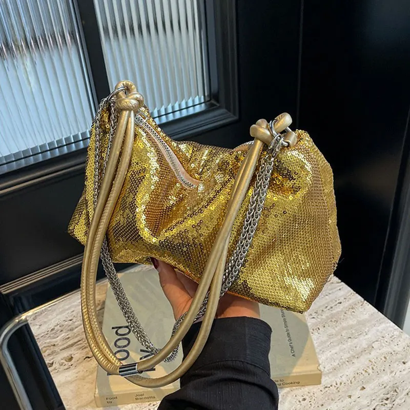 Korean Style Women Luxury Sequined Underarm Bag Fashion Chain Crossbody Bag Office Lady Versatile Shoulder Bags
Korean Style Women Luxury Sequined Underarm Bag Fashion Chain Crossbody Bag Office Lady Versatile Shoulder Bags