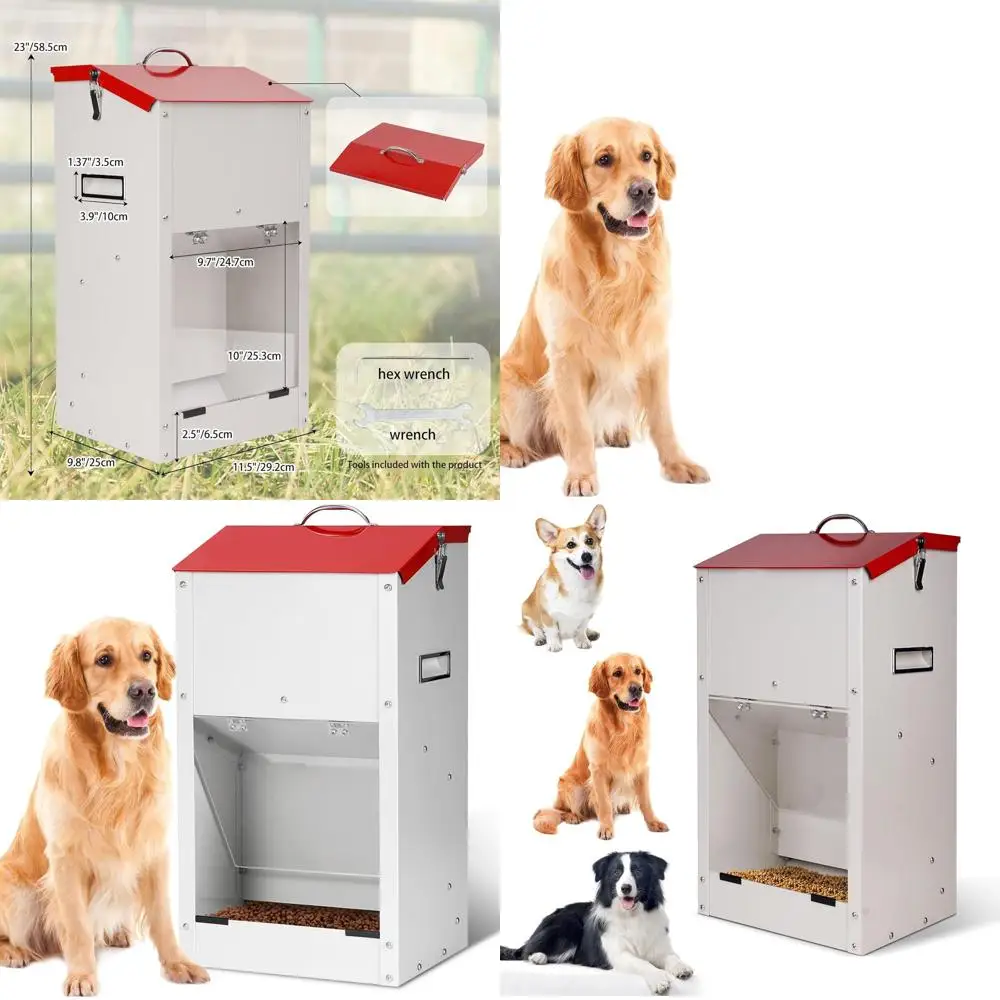 Huge Outdoor-Friendly Automatic Dog Feeder, 25 lbs, for Large Breeds, 11.5 L x 9.8 W x 23 H
Huge Outdoor-Friendly Automatic Dog Feeder, 25 lbs, for Large Breeds, 11.5 L x 9.8 W x 23 H