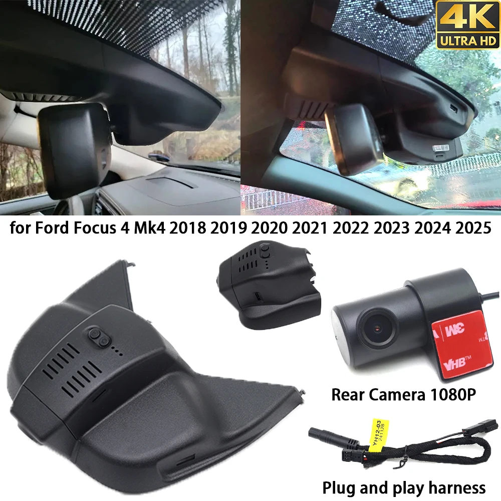 for Ford Focus 4 Mk4 2018 2019 2020 2021 2022 2023 2024 4K Dash Cam Front Rear Camera DVR Plug and Play Recorder Wifi 24h Record
for Ford Focus 4 Mk4 2018 2019 2020 2021 2022 2023 2024 4K Dash Cam Front Rear Camera DVR Plug and Play Recorder Wifi 24h Record