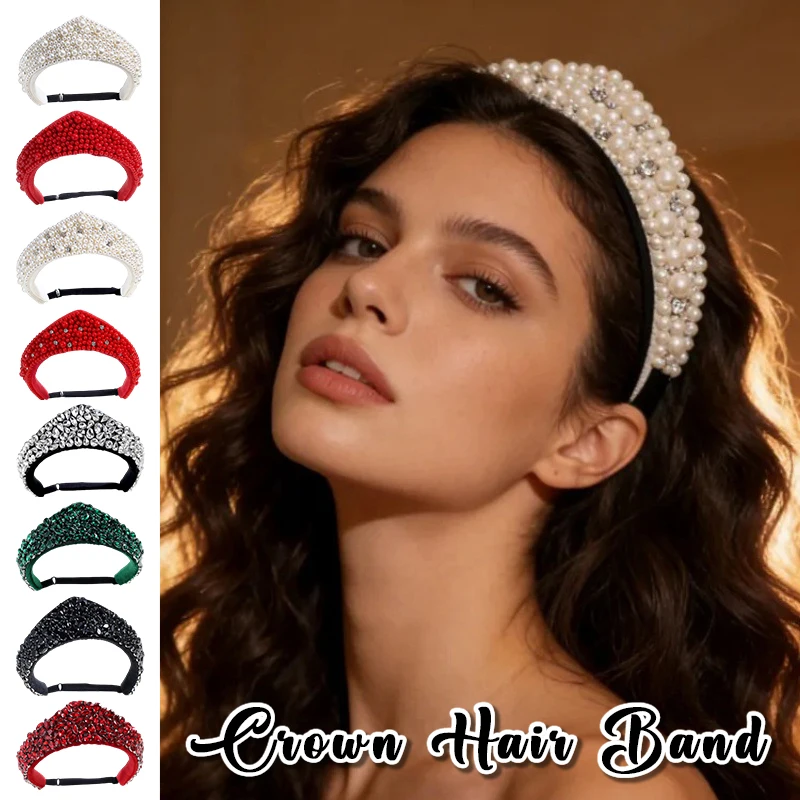 Baroque Vintage Tiara Velvet Sponge Crown Baroque Rhinestone Pearl Headband Women Bridal Wedding Banquet Party Hair Accessories
Baroque Vintage Tiara Velvet Sponge Crown Baroque Rhinestone Pearl Headband Women Bridal Wedding Banquet Party Hair Accessories