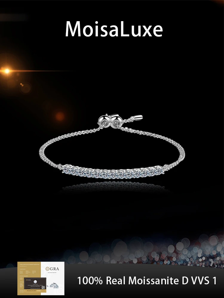 MoisaLuxe Official Store Moissanite Plata Sterling 925 Silver Bracelets Simulation Diamond Row Diamond Bracelet Fashion Jewelry
MoisaLuxe Official Store Moissanite Plata Sterling 925 Silver Bracelets Simulation Diamond Row Diamond Bracelet Fashion Jewelry