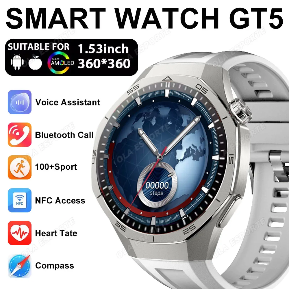 GT5 Смарт-часы 1,52-дюймовый AMOLED-экран Bluetooth-вызов Мониторинг здоровья Несколько спортивных режимов Шагомер Смарт-часы IP68 Водонепроницаемые
GT5 Смарт-часы 1,52-дюймовый AMOLED-экран Bluetooth-вызов Мониторинг здоровья Несколько спортивных режимов Шагомер Смарт-часы IP68 Водонепроницаемые