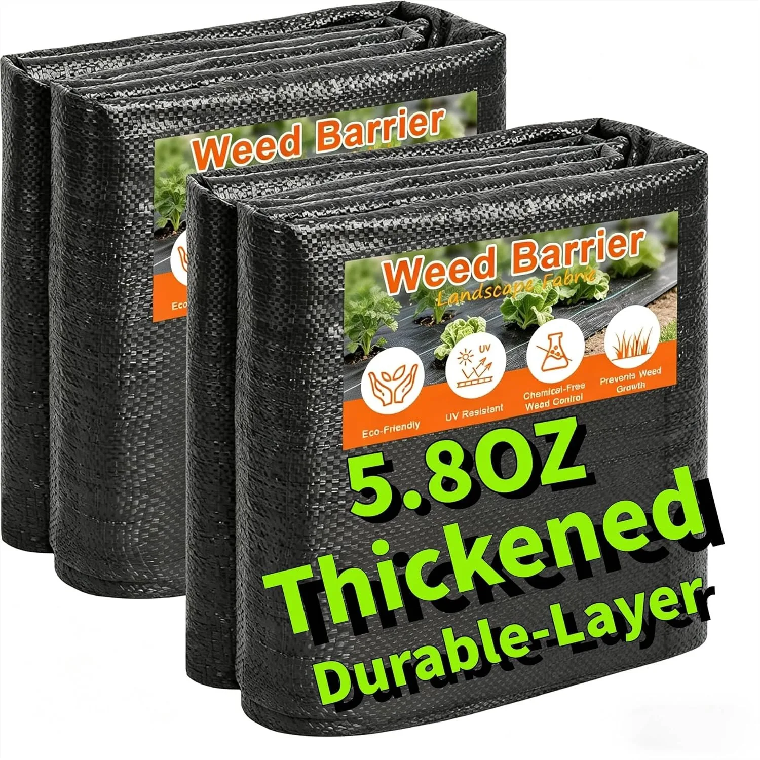 Heavy Duty Weed Barrier Landscape Fabric 4ft x 100ft, 5.8oz Garden Cloth for Weed Control
Heavy Duty Weed Barrier Landscape Fabric 4ft x 100ft, 5.8oz Garden Cloth for Weed Control