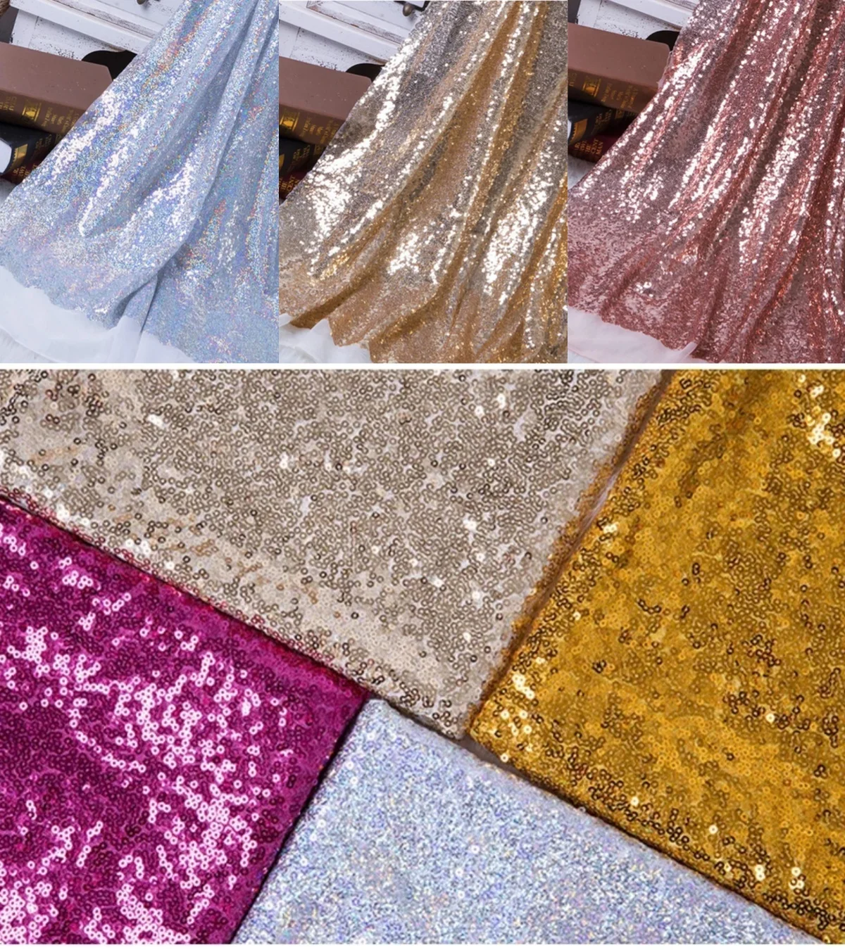 Блестящая сетчатая ткань с блестками плотностью 3 мм для шитья бальных вечерних платьев и костюмов для выступлений, ткань для украшения фона своими руками