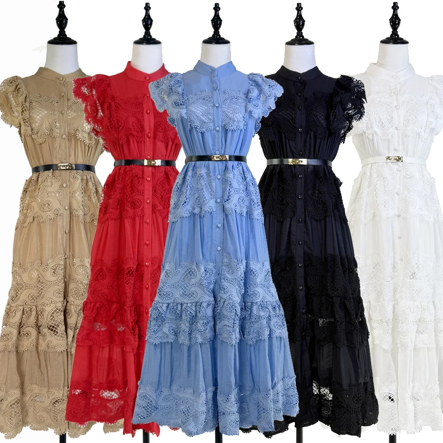 Luxury Embroidery Prom Evening Dresses Shirt Women Summer Ruffle Hollow Out Single Breasted Long Party Lace Cotton Linen Dress
Luxury Embroidery Prom Evening Dresses Shirt Women Summer Ruffle Hollow Out Single Breasted Long Party Lace Cotton Linen Dress
