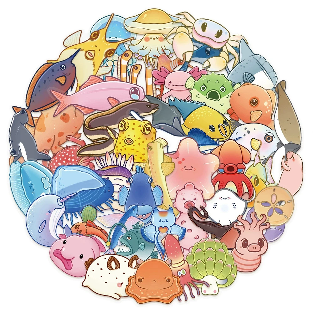 10/30/50pcs Transparent Marine Biology Cartoon Stickers Kawaii Girls Kids Decals Toys Waterproof DIY Scrapbook Laptop Suitcase
10/30/50pcs Transparent Marine Biology Cartoon Stickers Kawaii Girls Kids Decals Toys Waterproof DIY Scrapbook Laptop Suitcase