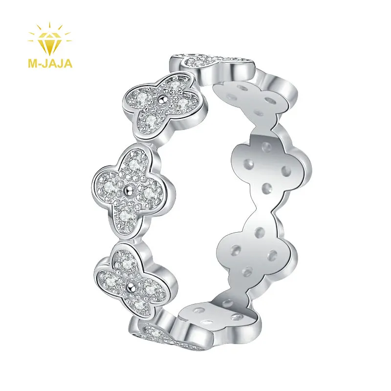M-JAJA Moissanite Four-leaf Clover Ring Eternity Diamond Wedding Band for Women 925 Sterling Silver Engagement Ring Fine Jewelry
M-JAJA Moissanite Four-leaf Clover Ring Eternity Diamond Wedding Band for Women 925 Sterling Silver Engagement Ring Fine Jewelry