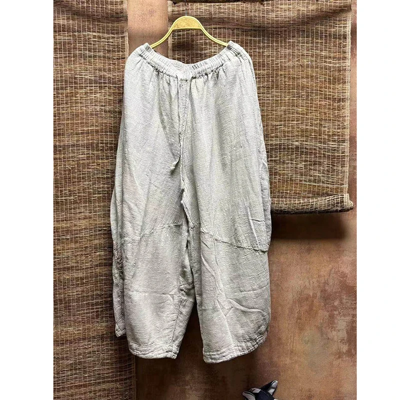 2026 New Arrival Spring/autumn Women All-matched Ankle-length Pants Casual Loose Cotton Linen Elastic Waist Wide Leg Pants S159
2026 New Arrival Spring/autumn Women All-matched Ankle-length Pants Casual Loose Cotton Linen Elastic Waist Wide Leg Pants S159