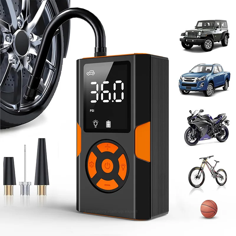 Беспроводной портативный компрессор для накачки шин MQ01, 5000 мАч, 150PSI+3PS1, с автоматическим отключением и LED-подсветкой для автомобилей и велосипедов
Беспроводной портативный компрессор для накачки шин MQ01, 5000 мАч, 150PSI+3PS1, с автоматическим отключением и LED-подсветкой для автомобилей и велосипедов