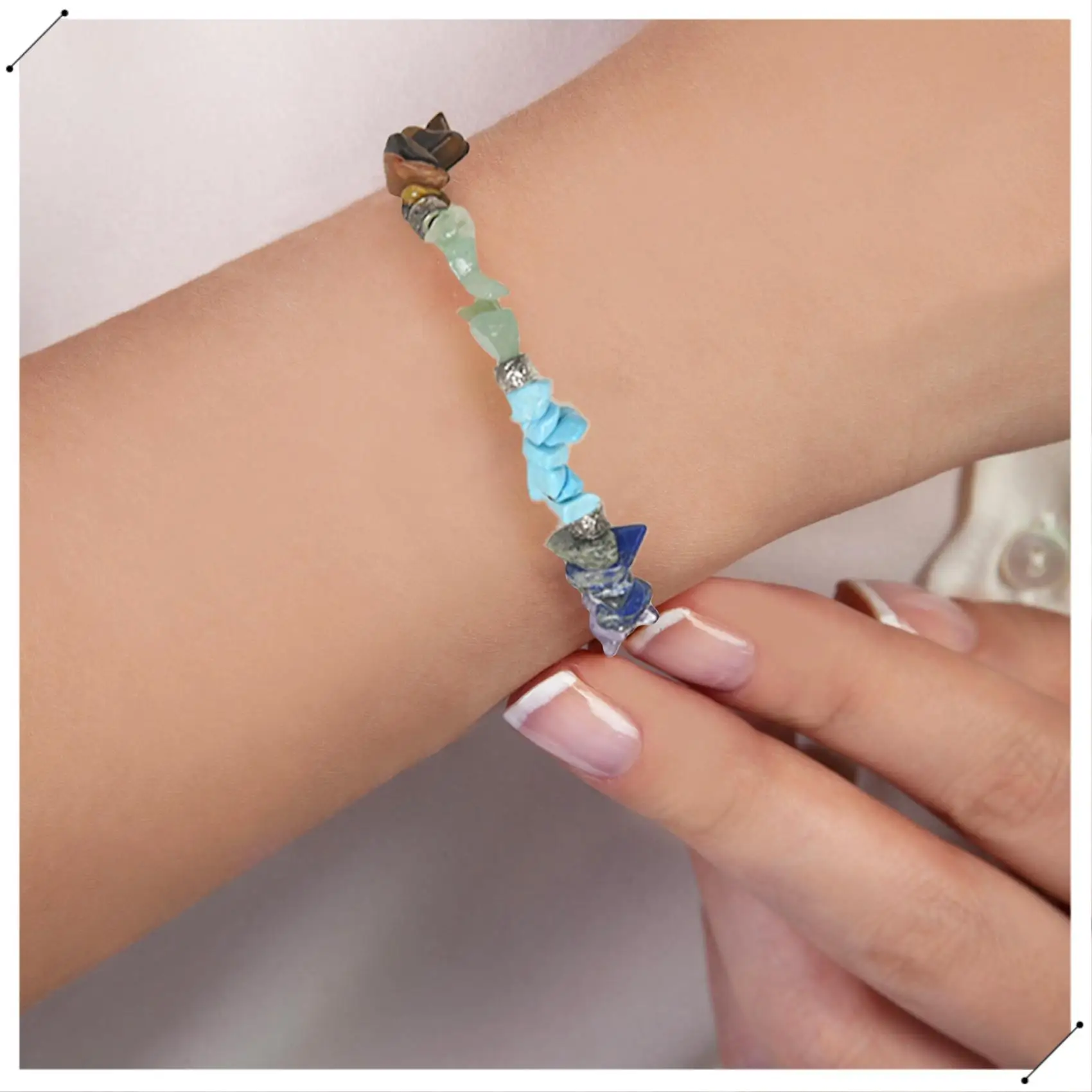 Reiki Natural Stone 7 Chakra Bracelets Healing Crystal Bracelet Chipped Gravel Beads Gifts For Women
Reiki Natural Stone 7 Chakra Bracelets Healing Crystal Bracelet Chipped Gravel Beads Gifts For Women