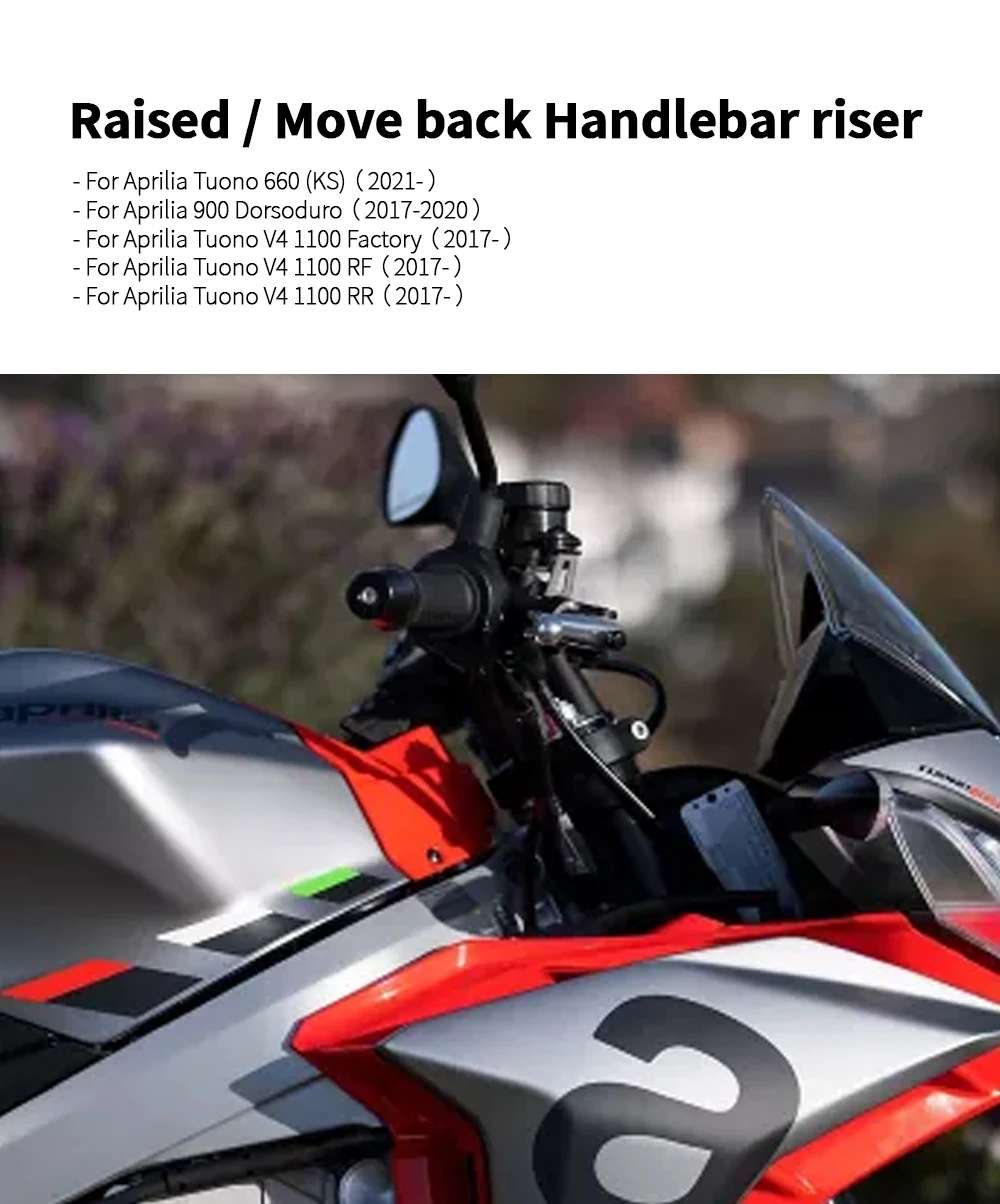 Motorcycle Handlebar Riser Drag Handle Bar Clamp Extend Adapter For Aprilia Tuono 660 V4 900 Dorsoduro 2017-
Motorcycle Handlebar Riser Drag Handle Bar Clamp Extend Adapter For Aprilia Tuono 660 V4 900 Dorsoduro 2017-
