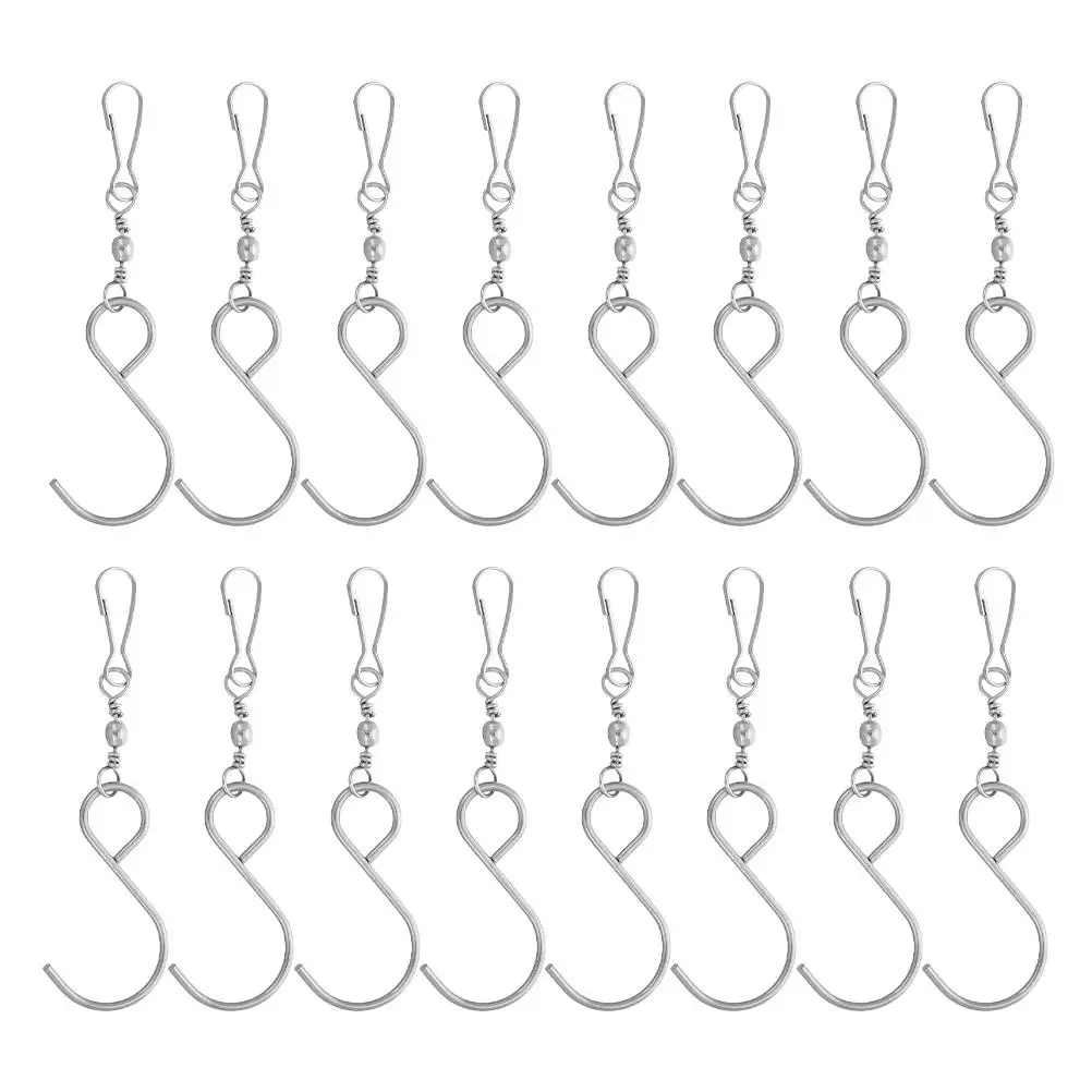 20 Pcs Swivel Hook Clip Metal Spinner Stainless Steel Chime Hanger Windsock Hanging Hardware Garden Outdoor Tool
20 Pcs Swivel Hook Clip Metal Spinner Stainless Steel Chime Hanger Windsock Hanging Hardware Garden Outdoor Tool