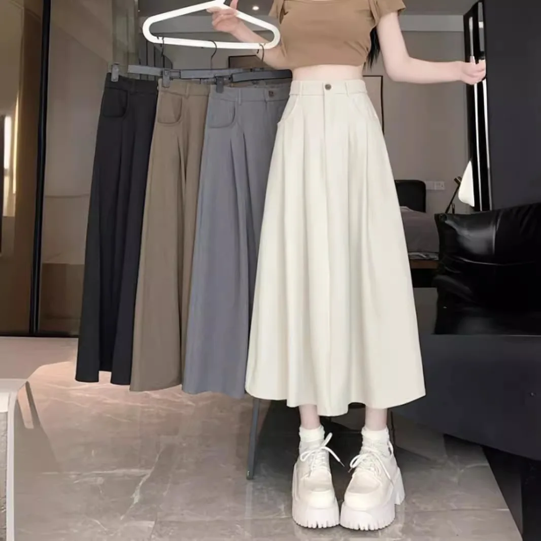 Весенне-осенняя повседневная юбка А-силуэта из костюмной ткани с высокой талией, стройнящая, для студенток, длинная юбка из полиэстера Ci Walk
Весенне-осенняя повседневная юбка А-силуэта из костюмной ткани с высокой талией, стройнящая, для студенток, длинная юбка из полиэстера Ci Walk