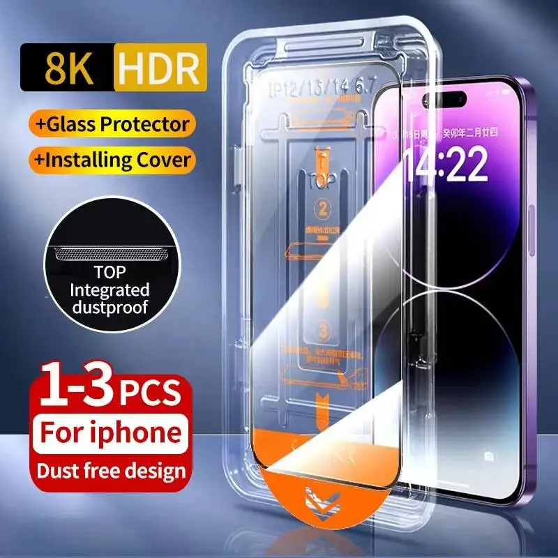 Dust Free Easy Installation Screen Protector For Iphone 17 16 11 15 13 12 14 Pro Max Air 16E Mini SE 7 8 XR Tempered Glass
Dust Free Easy Installation Screen Protector For Iphone 17 16 11 15 13 12 14 Pro Max Air 16E Mini SE 7 8 XR Tempered Glass