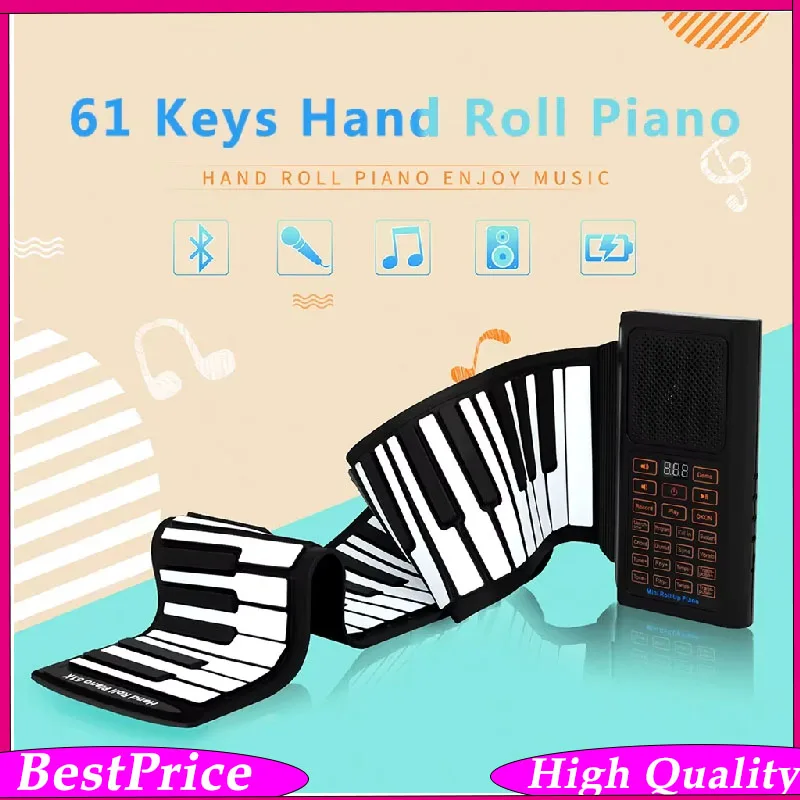 61 Keys Portable Roll up Piano - Silicone Foldable Soft Keyboard Electronic Black/White Musical Instrument for Kids Gift
61 Keys Portable Roll up Piano - Silicone Foldable Soft Keyboard Electronic Black/White Musical Instrument for Kids Gift