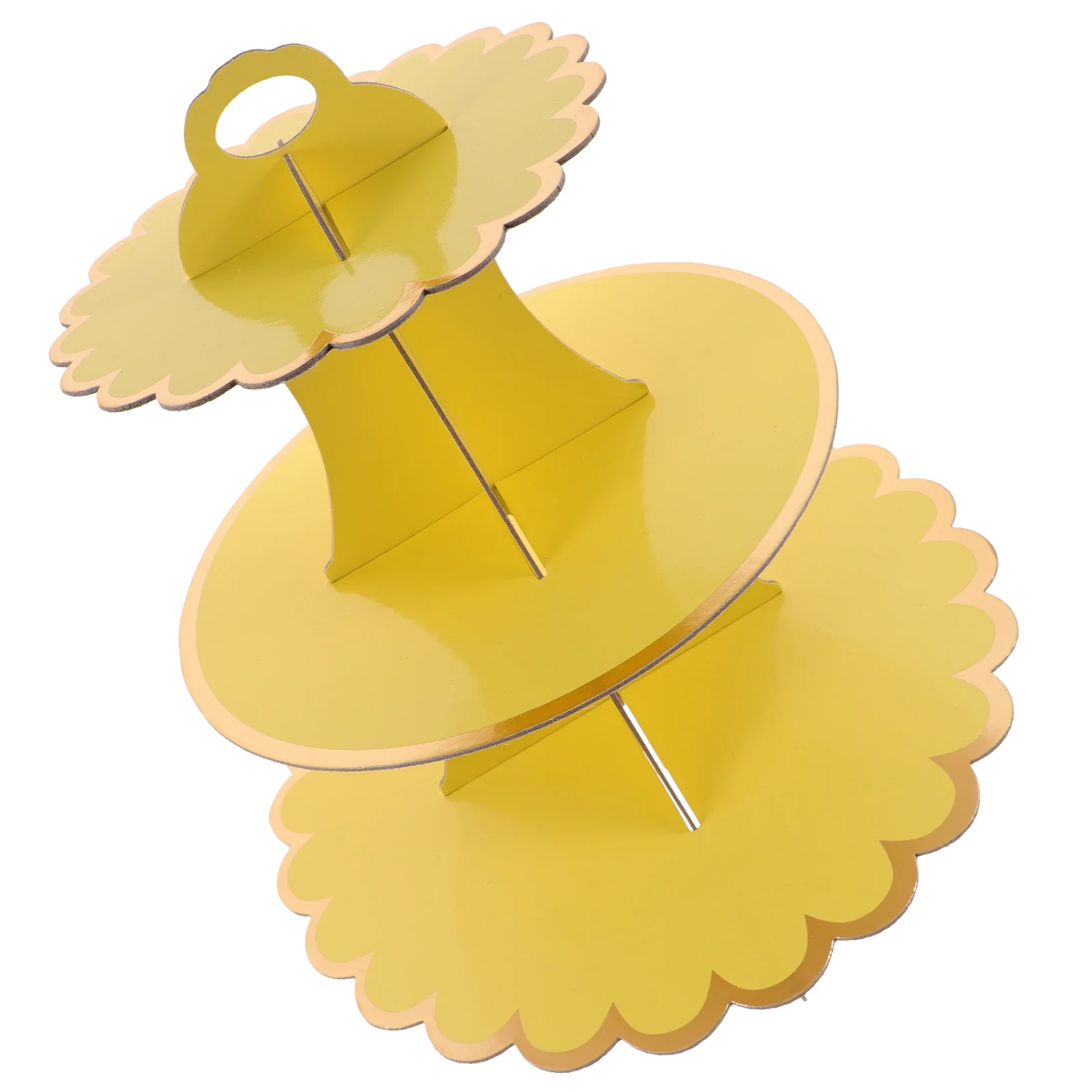 Yellow Decor Three Tier Cake Stand Display Shelf Bronzing Layers Cardboard Dessert
Yellow Decor Three Tier Cake Stand Display Shelf Bronzing Layers Cardboard Dessert