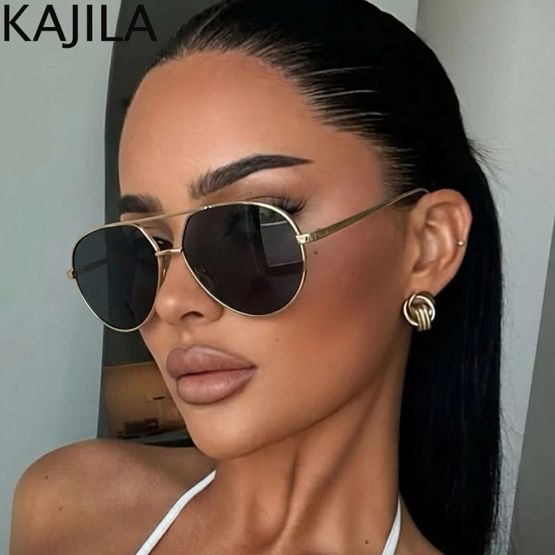 Oversized Pilot Punk Sunglasses Women 2025 Luxury Brand Trendy Oval Metal Double Beam Sun Glasses For Lady Retro Eyewear Shades
Oversized Pilot Punk Sunglasses Women 2025 Luxury Brand Trendy Oval Metal Double Beam Sun Glasses For Lady Retro Eyewear Shades