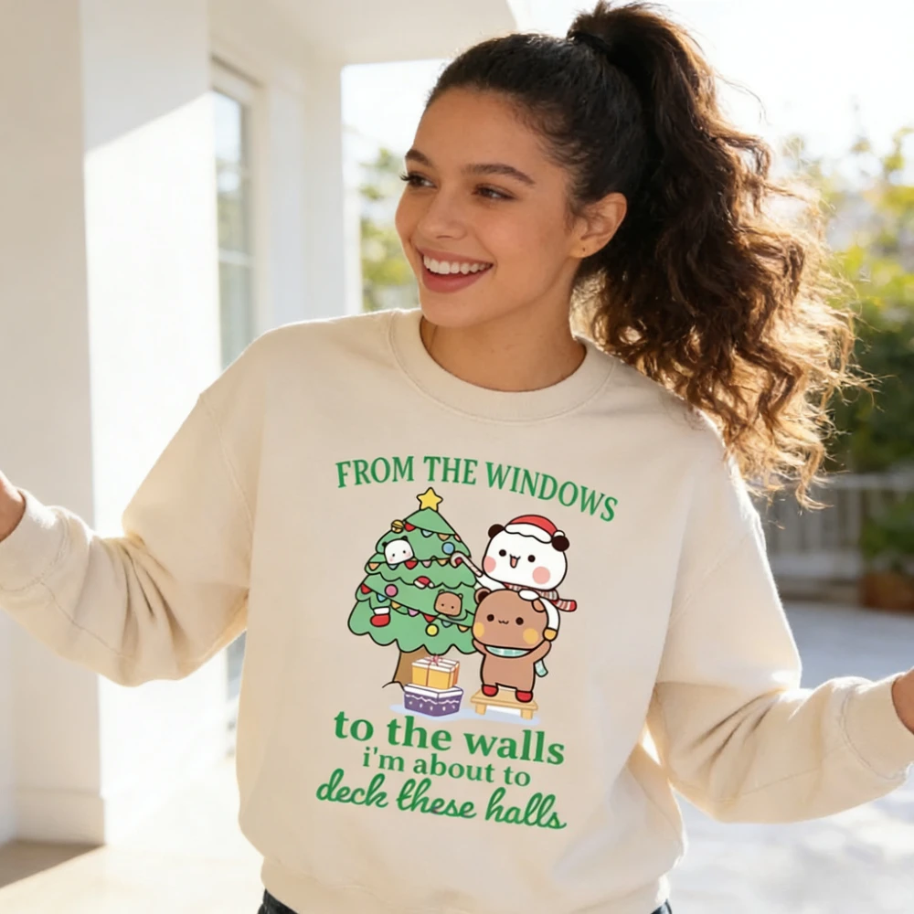 Bubu Dudu Deck The Halls Christmas Sweatshirt Kawaii Bear Crewneck Pullover Latest Trendy Style Xmas Clothing Men Women Apparel
Bubu Dudu Deck The Halls Christmas Sweatshirt Kawaii Bear Crewneck Pullover Latest Trendy Style Xmas Clothing Men Women Apparel