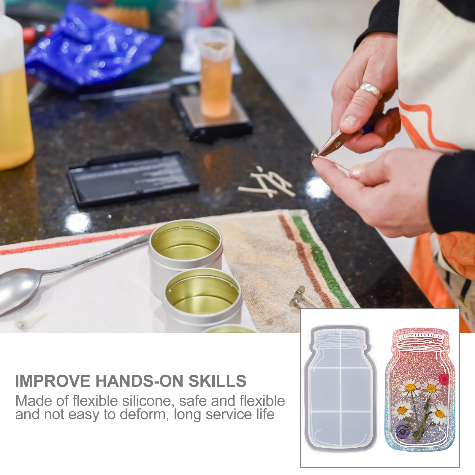 Decorate Mold Making Crystal Epoxy Bottle Casting Mason Jar Tray Silica Gel Candles Holder
Decorate Mold Making Crystal Epoxy Bottle Casting Mason Jar Tray Silica Gel Candles Holder