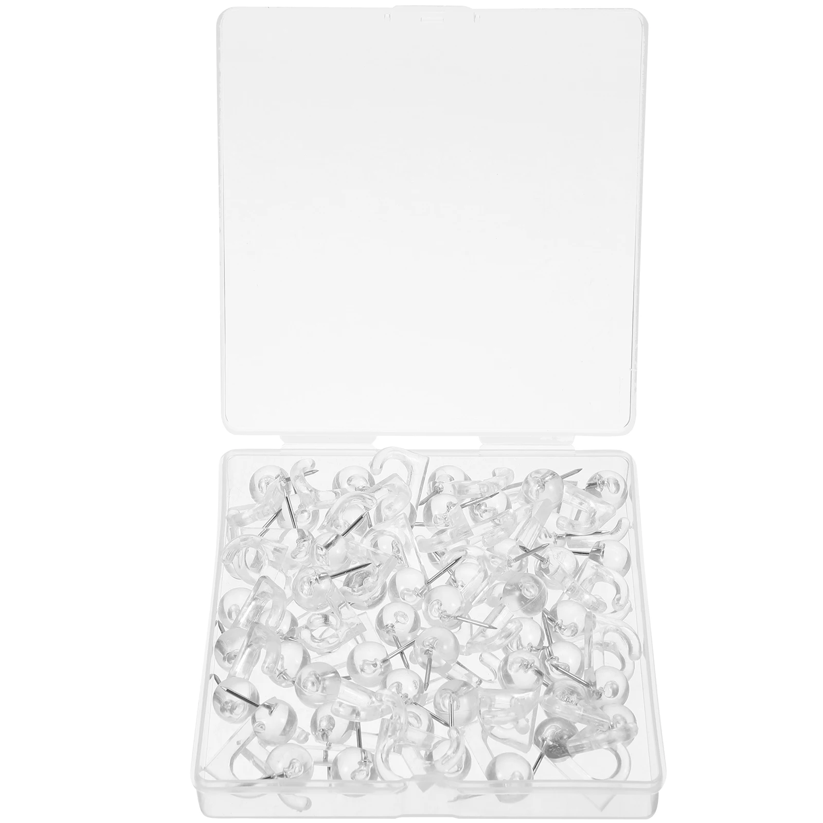 50pcs Hooks Tacks Wall Hangings Push Thumbtacks Transparent Steel Sturdy Home Office School Cafe Shop
50pcs Hooks Tacks Wall Hangings Push Thumbtacks Transparent Steel Sturdy Home Office School Cafe Shop