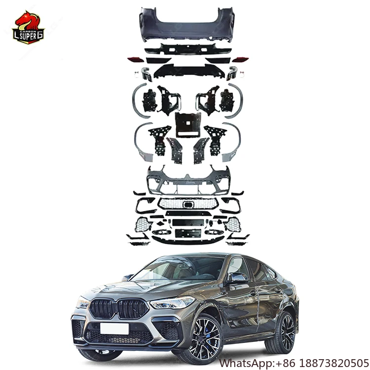 New design!Upgrade to X6M bodykit For X6 G06 body kit with front bumper rear bumper grille exhaust tips
New design!Upgrade to X6M bodykit For X6 G06 body kit with front bumper rear bumper grille exhaust tips