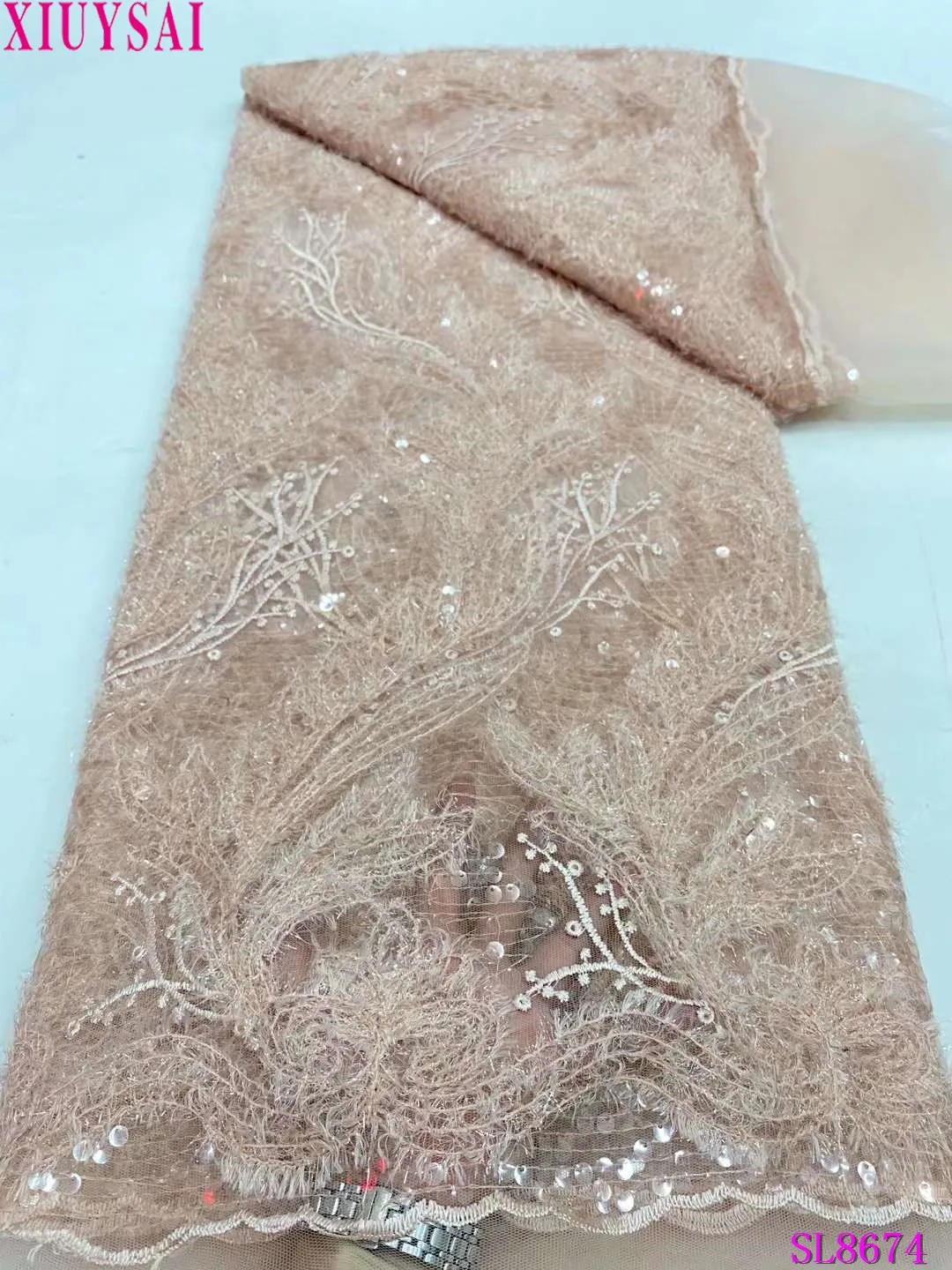 African Mesh Lace Sequins Fabric for Women, Nigerian Tulle Lace, Embroidered Fabric, French Net Material, Wedding Dresses, 2024
African Mesh Lace Sequins Fabric for Women, Nigerian Tulle Lace, Embroidered Fabric, French Net Material, Wedding Dresses, 2024