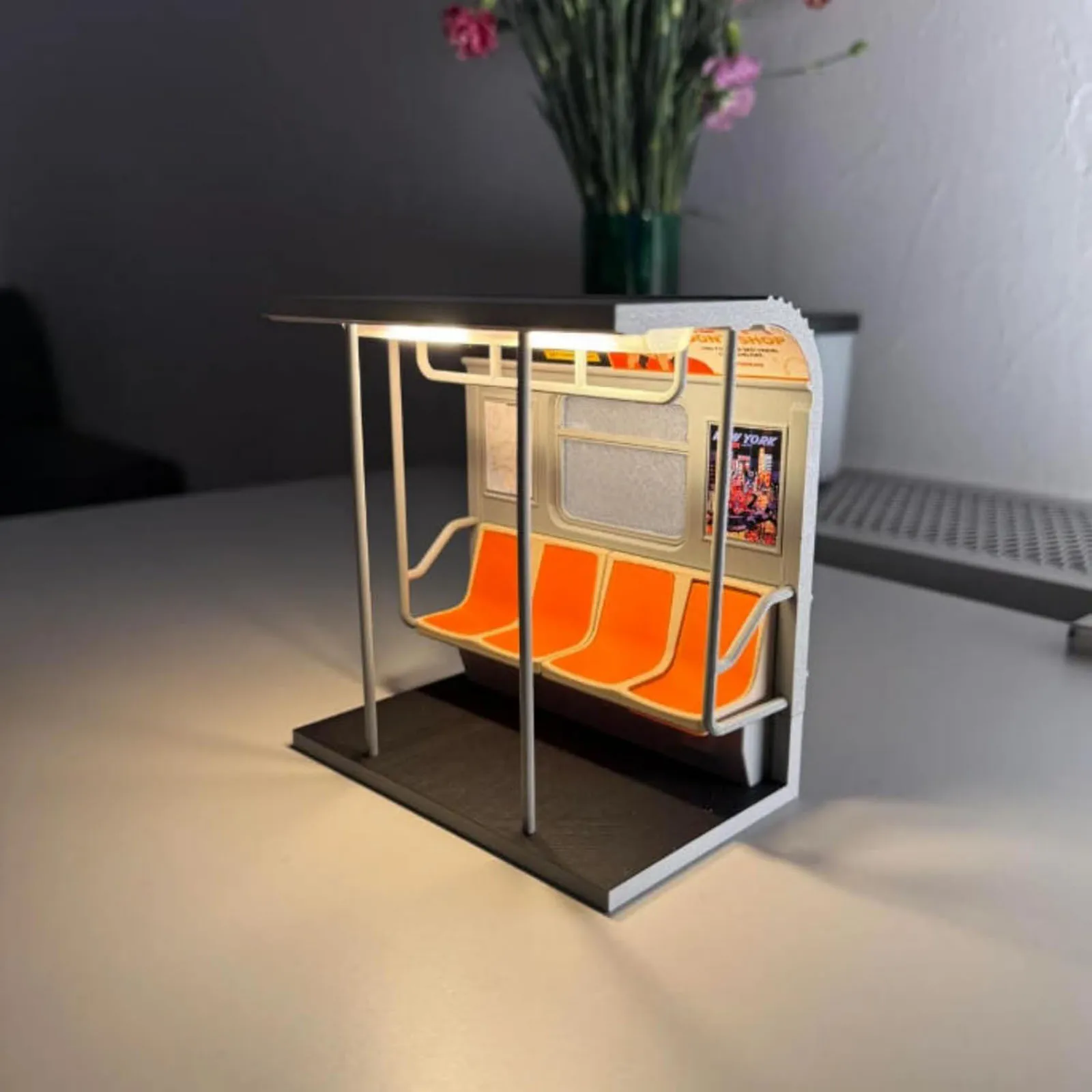 Retro NYC Subway Train Lamps 3D Printed Mini Metro Desk Lamp with Warm LED Ambient Lighting Table Lamp for Bedside Desk Nursery
Retro NYC Subway Train Lamps 3D Printed Mini Metro Desk Lamp with Warm LED Ambient Lighting Table Lamp for Bedside Desk Nursery