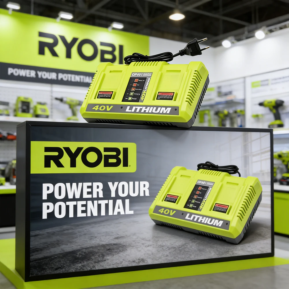 Original OP401 OP403 Charger Compatible Ryobi 36V 40V Tools, with Intelligent Protection & Portable Design for OP4015 OP4026
Original OP401 OP403 Charger Compatible Ryobi 36V 40V Tools, with Intelligent Protection & Portable Design for OP4015 OP4026