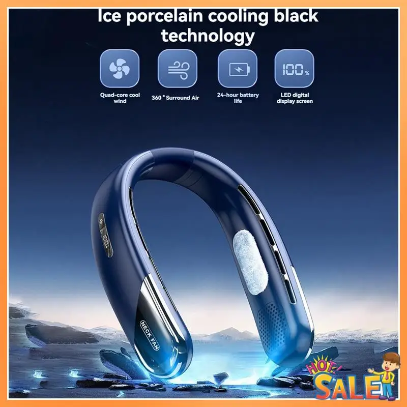 AB68 Mute Portable USB Neck Fan 1200Mah Bladeless Cooling Neck Fan LED Digital Display 5Th Gear Wind Electric Fans
AB68 Mute Portable USB Neck Fan 1200Mah Bladeless Cooling Neck Fan LED Digital Display 5Th Gear Wind Electric Fans