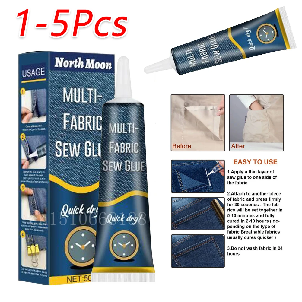 1-5Pcs 50ml Liquid Sew Glue Quick Dry Fabric Stitch Adhesive Versatile Fabric Patching Glue Waterproof for Clothing Textiles
1-5Pcs 50ml Liquid Sew Glue Quick Dry Fabric Stitch Adhesive Versatile Fabric Patching Glue Waterproof for Clothing Textiles