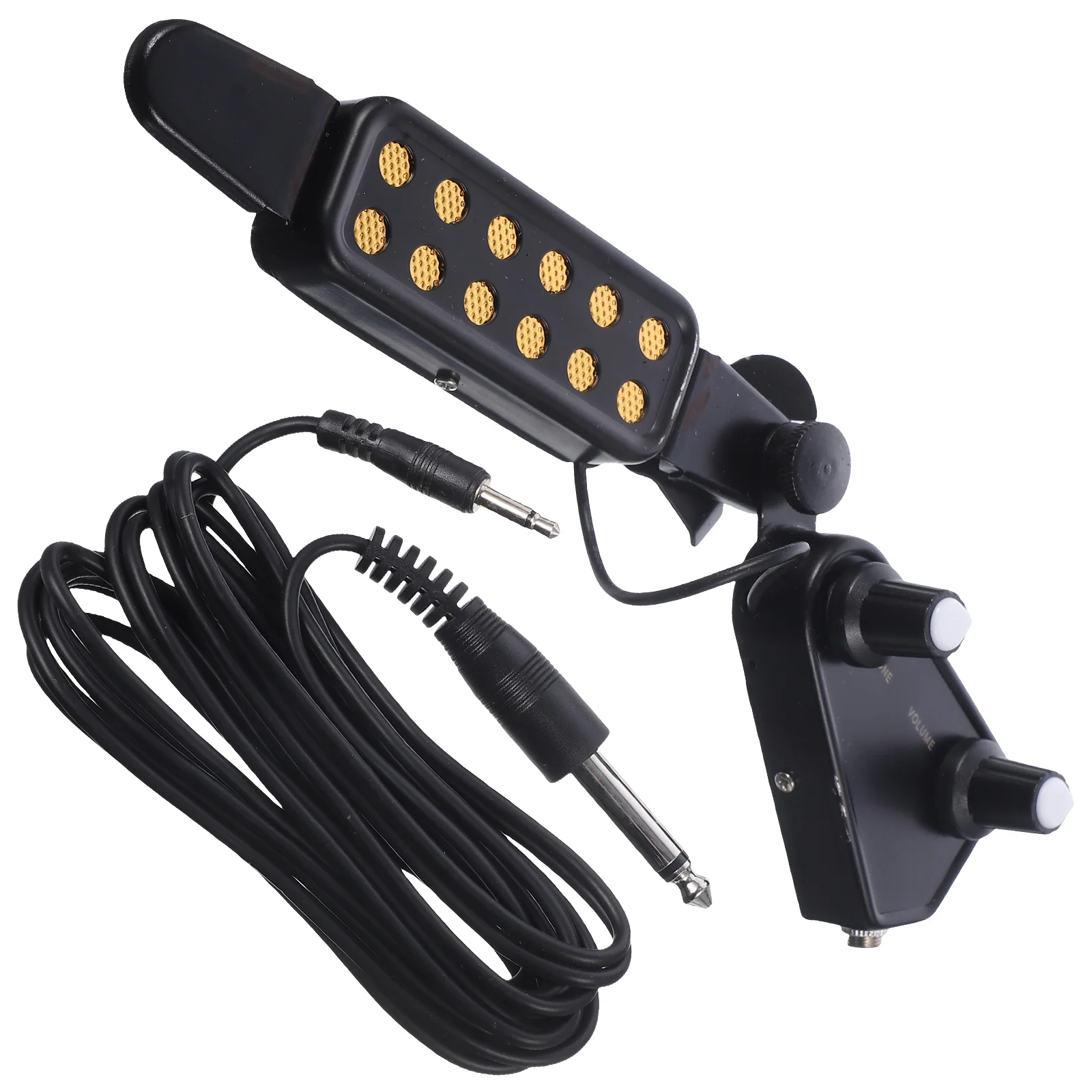 Guitar Pickup Black Wooden Folk High Output Low Noise Tone Volume Control Sound Pick-Up Stable Connection Amplifier Compatible
Guitar Pickup Black Wooden Folk High Output Low Noise Tone Volume Control Sound Pick-Up Stable Connection Amplifier Compatible