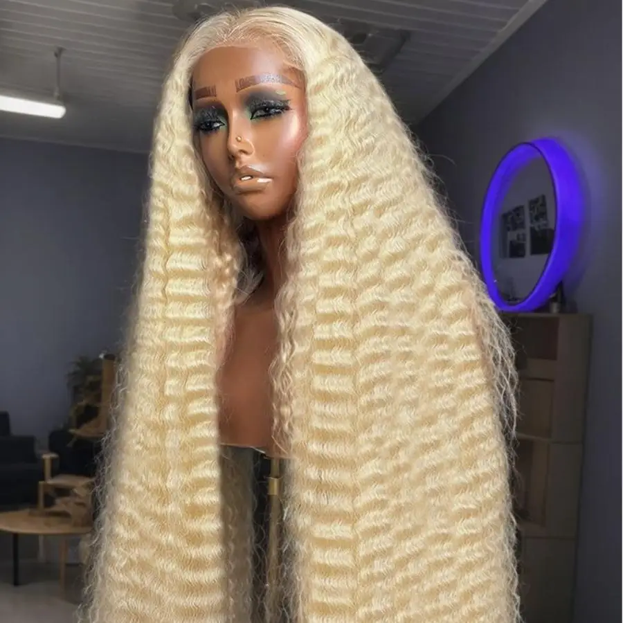 13x6 HD Lace Front Wig Human Hair Deep Wave 613 HD Lace Frontal Wig 30 Inch Blonde 613 Colored Curly Wigs Preplucked Glueless
13x6 HD Lace Front Wig Human Hair Deep Wave 613 HD Lace Frontal Wig 30 Inch Blonde 613 Colored Curly Wigs Preplucked Glueless
