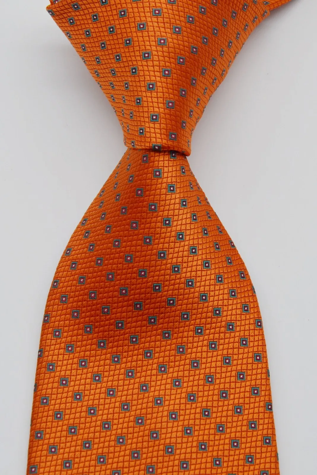 New Classic Men's Tie Solid Checks Orange Green JACQUARD WOVEN Handmade Silk Men's Tie Necktie
New Classic Men's Tie Solid Checks Orange Green JACQUARD WOVEN Handmade Silk Men's Tie Necktie