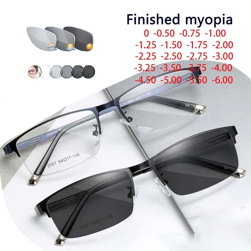 Metal Half Frame Men Business Finished Myopia Glasses Retro Prescription Eyewear Women Diopter 0 -1.0 -1.5 -2.0 To 6.0
Metal Half Frame Men Business Finished Myopia Glasses Retro Prescription Eyewear Women Diopter 0 -1.0 -1.5 -2.0 To 6.0
