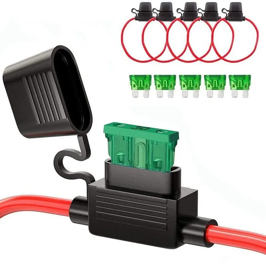 Провод 12AWG с держателем предохранителя 30A для модифицированных автомобилей, яхт, RVs и кораблей, 5 шт.
Провод 12AWG с держателем предохранителя 30A для модифицированных автомобилей, яхт, RVs и кораблей, 5 шт.