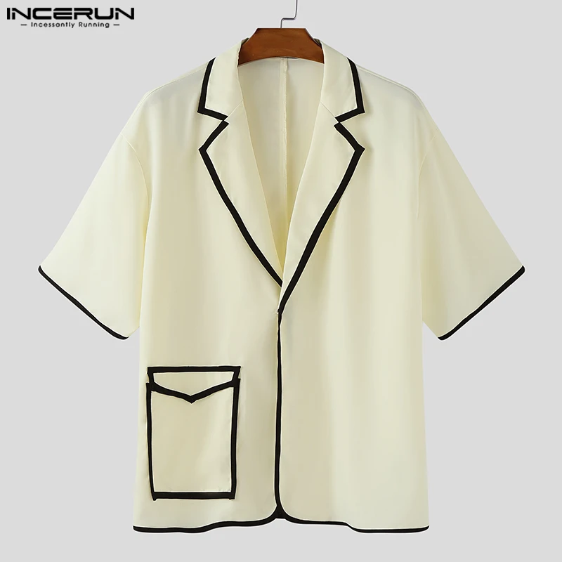 Fashion Patchwork Men Shirt Turn Down Collar Tops INCERUN Casual Male Shirt Thin Men's Clothing Streetwear Tee Oversize S-5XL
Fashion Patchwork Men Shirt Turn Down Collar Tops INCERUN Casual Male Shirt Thin Men's Clothing Streetwear Tee Oversize S-5XL