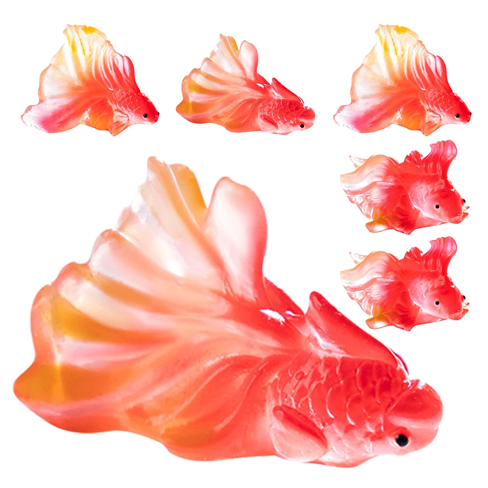 6pcs Micro Landscape Goldfish Decorations Resin Figurines for Garden Aquarium Tiny Fish Ornaments Miniature Accessories
6pcs Micro Landscape Goldfish Decorations Resin Figurines for Garden Aquarium Tiny Fish Ornaments Miniature Accessories